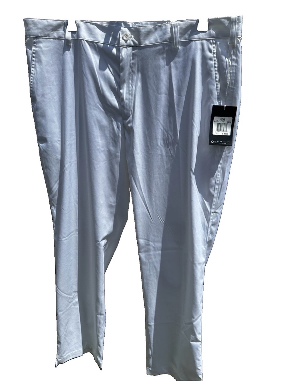 NWT Nike Golf Flat Front Dri-Fit Tech Pants White 472532 Classic Men Size 38x34